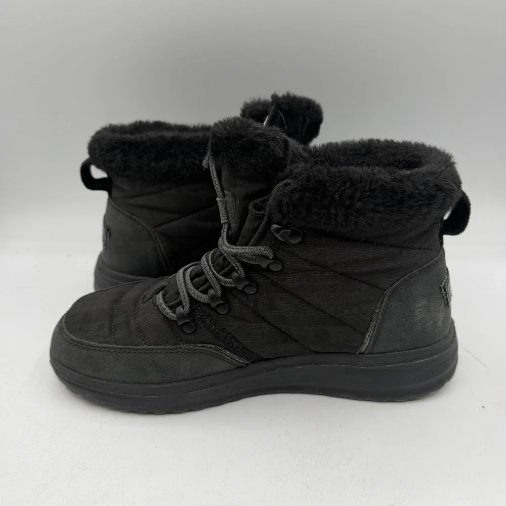 Hey Dude‎ Brandy Boots Womens Sz 7 Black Pull On Lined Ankle Booties
